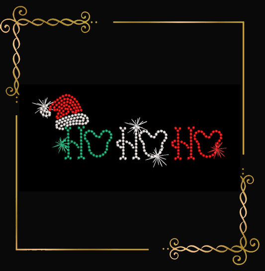 Christmas Ho Ho Ho Mouse head embroidery design embroidery design