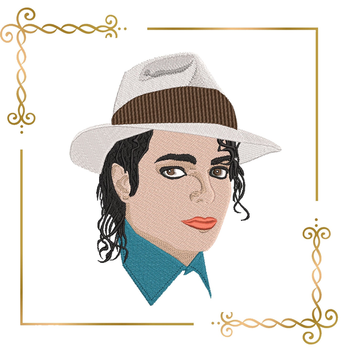 People Michael Jackson 2 Sizes  embroidery design to the direct download.