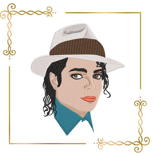 Motif de broderie People Michael Jackson 2 tailles à télécharger directement.