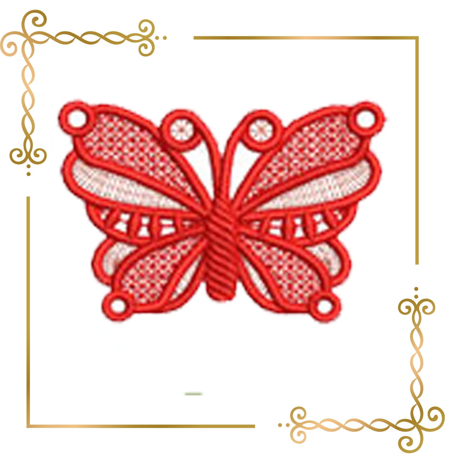 Lace and decorations Belgiumlace  Butterfly lace embroidery design to the direct download.