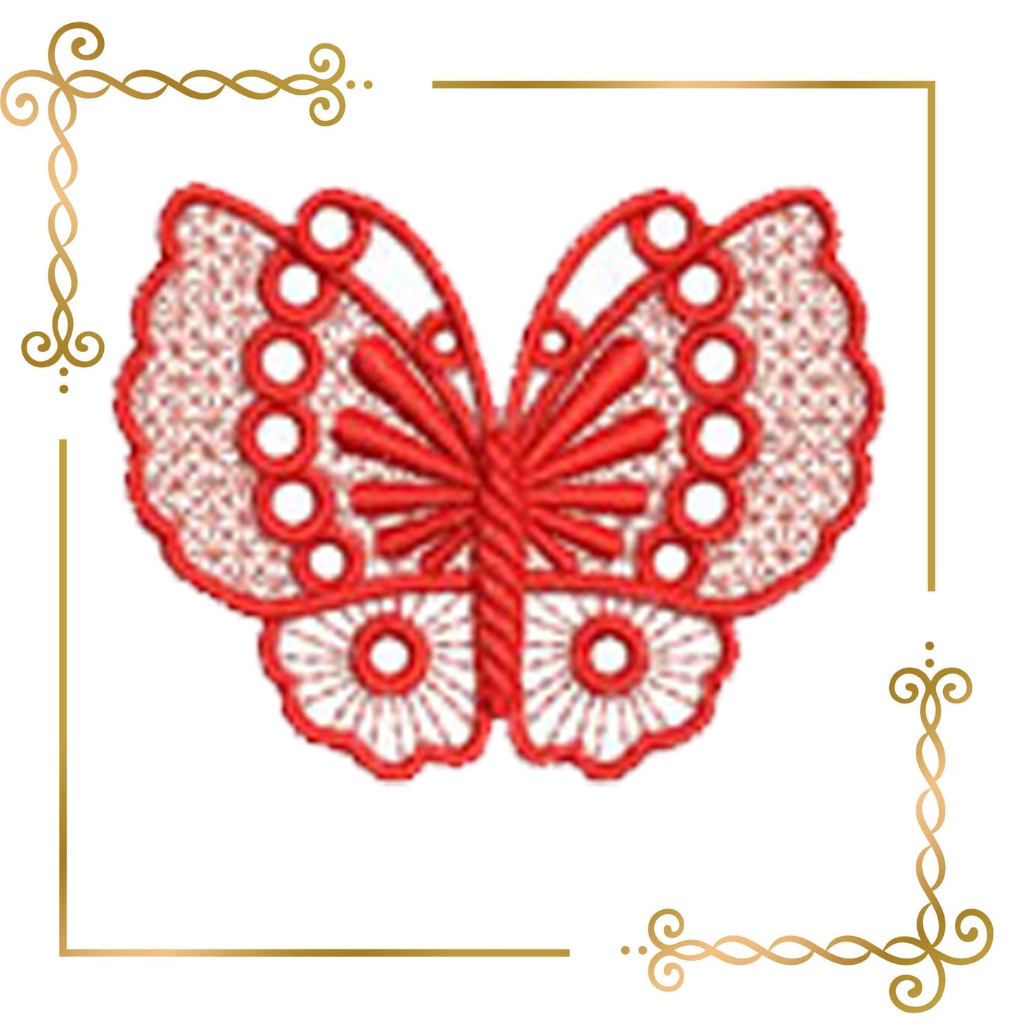 Lace and decorations Belgiumlace  Butterfly lace embroidery design to the direct download.