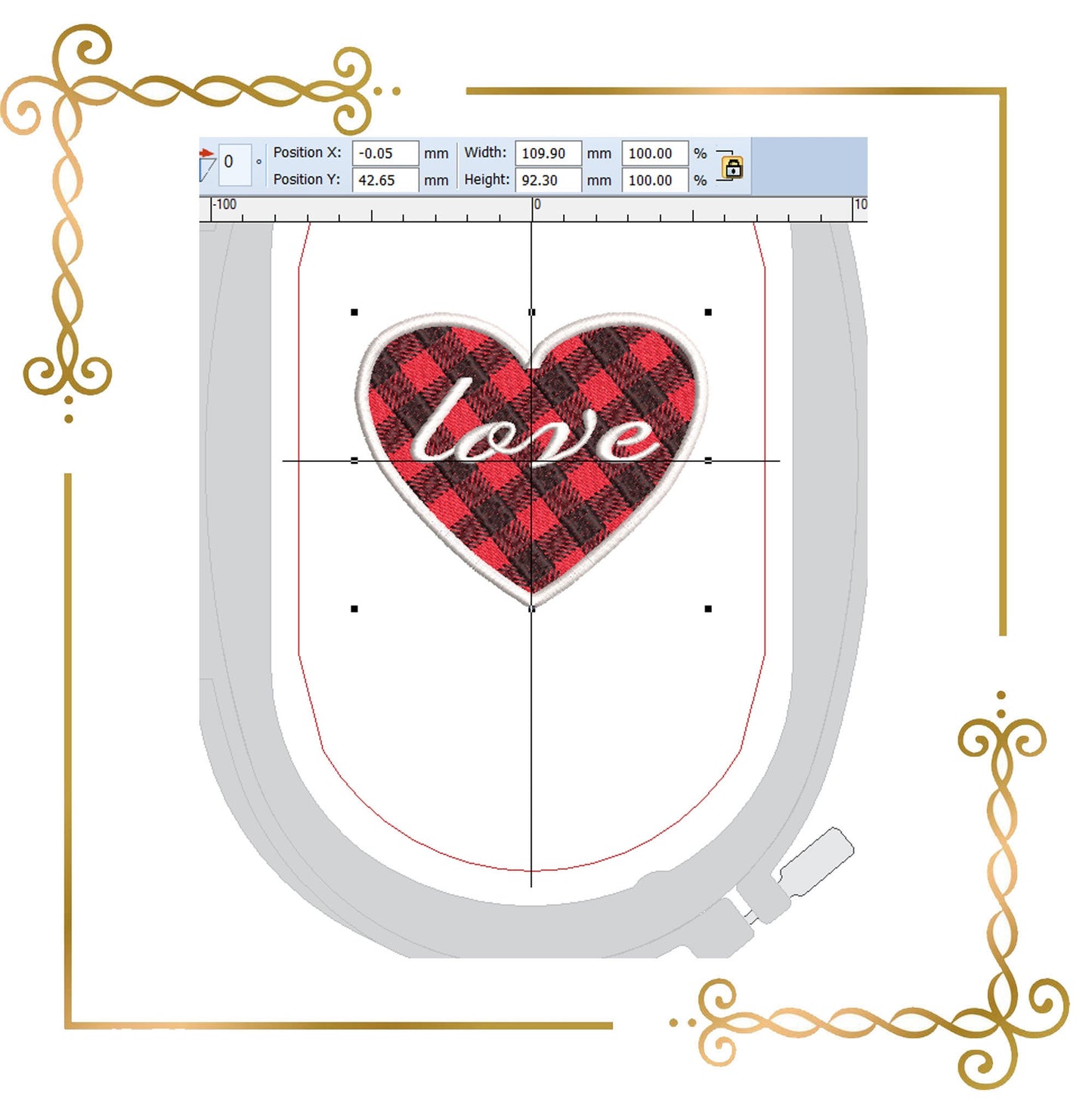 valentine's day, heart, love,  , 2 Sizes embroidery design to the direct download.