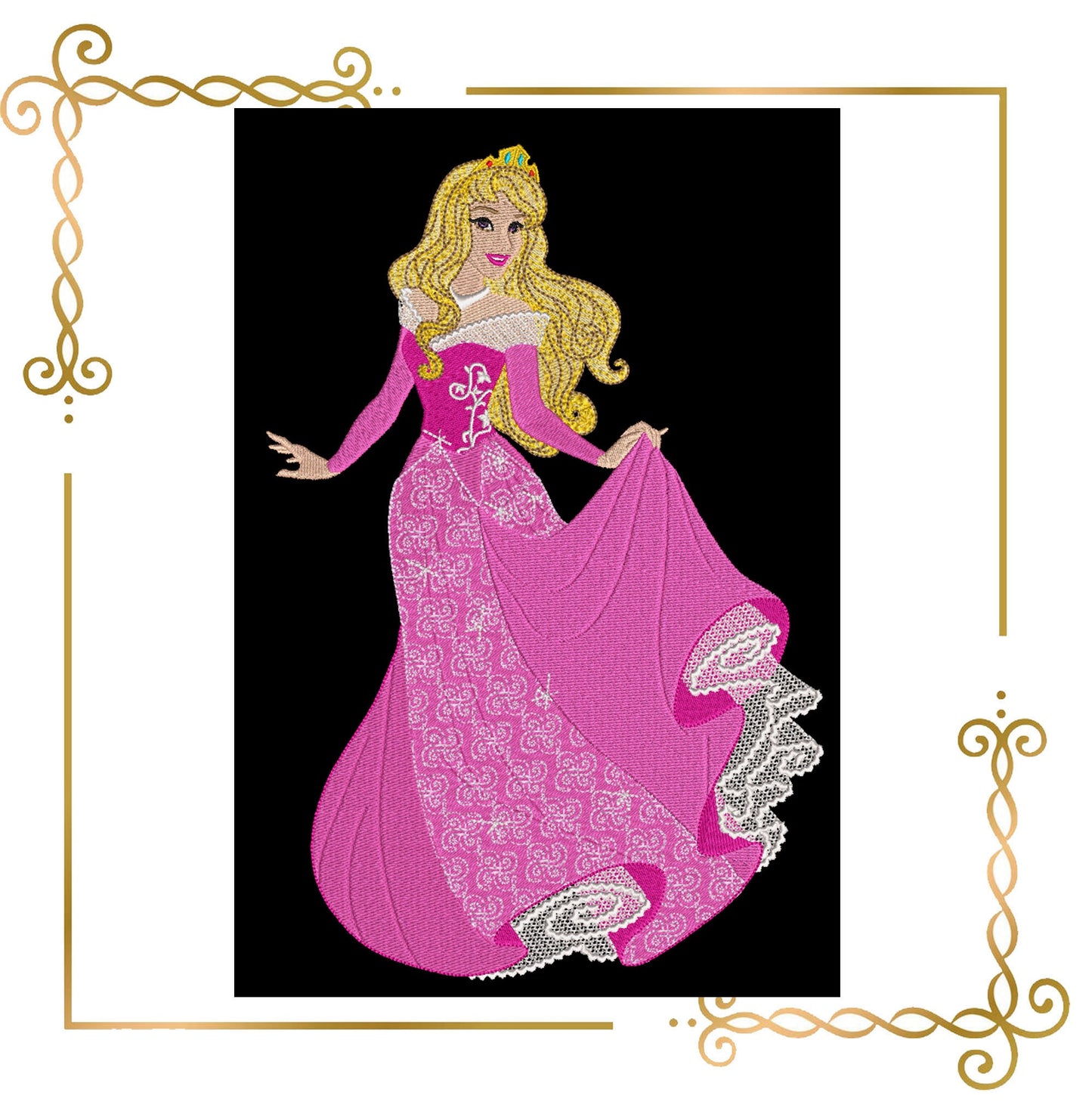 Princess Aurora, Sleeping Beauty, Disney Princess, Embroidery  machine design  to the direct download