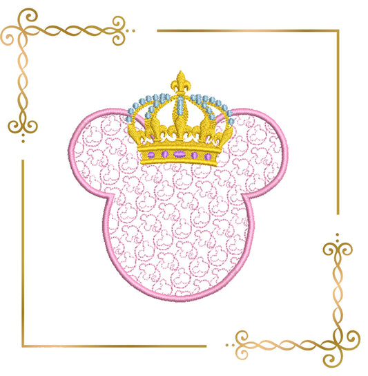 Mouse,  Head,  mickey, crown, embroidery zum direkten Download.