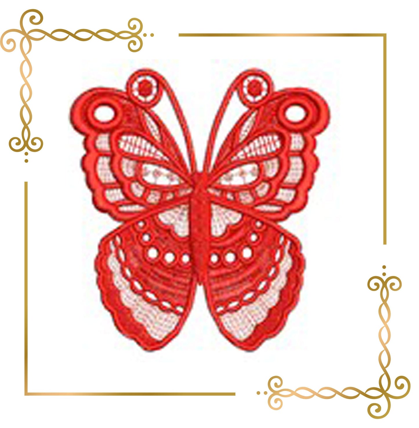 Lace and decorations Belgiumlace  Butterfly lace embroidery design to the direct download.