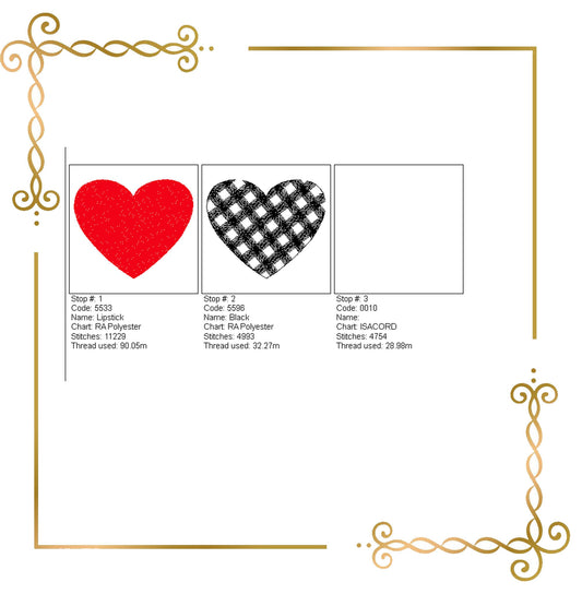 Valentinstag, Herz, Liebe, , 2 Größen Stickmuster zum direkten Download.