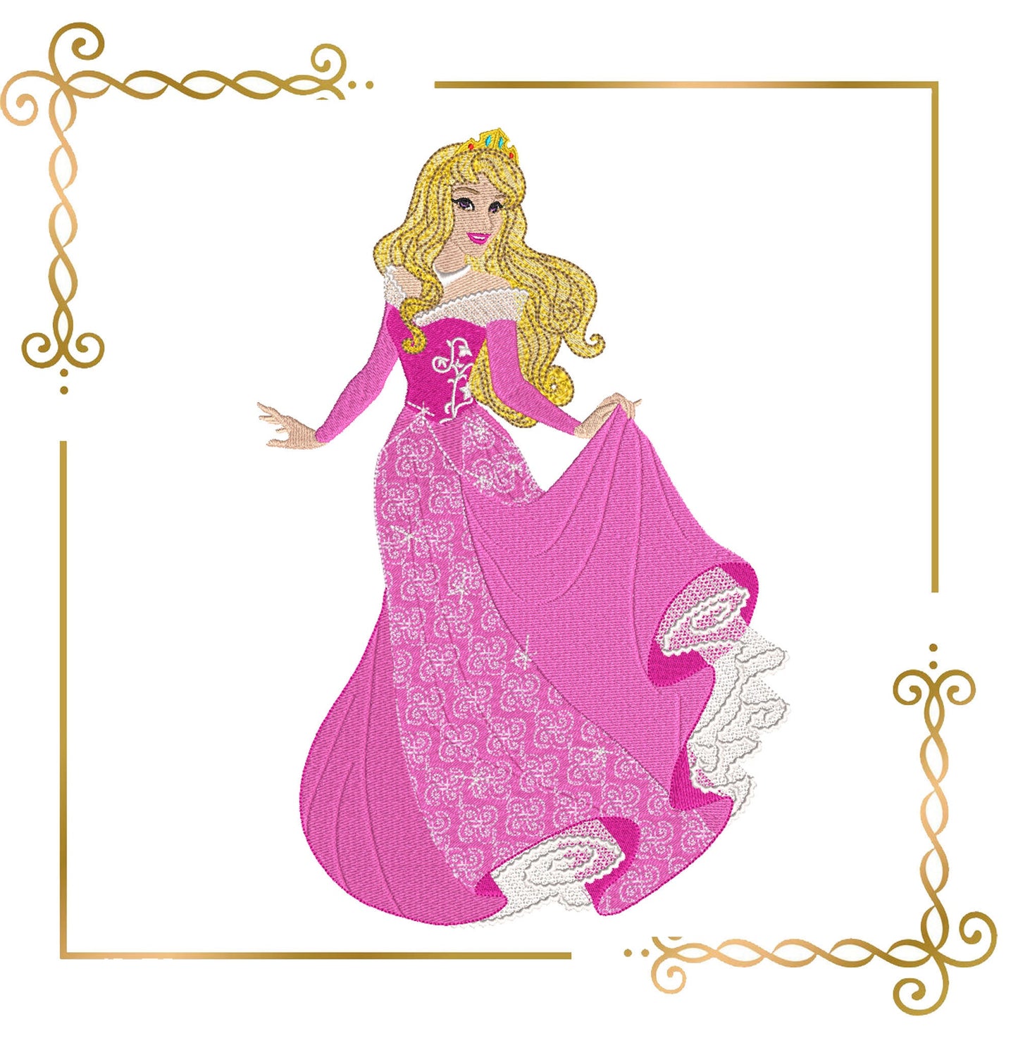 Princess Aurora, Sleeping Beauty, Disney Princess, Embroidery  machine design  to the direct download