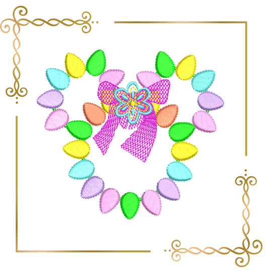 Free design Easter Minnie Mouse Head Wreath eggs machine embroidery design