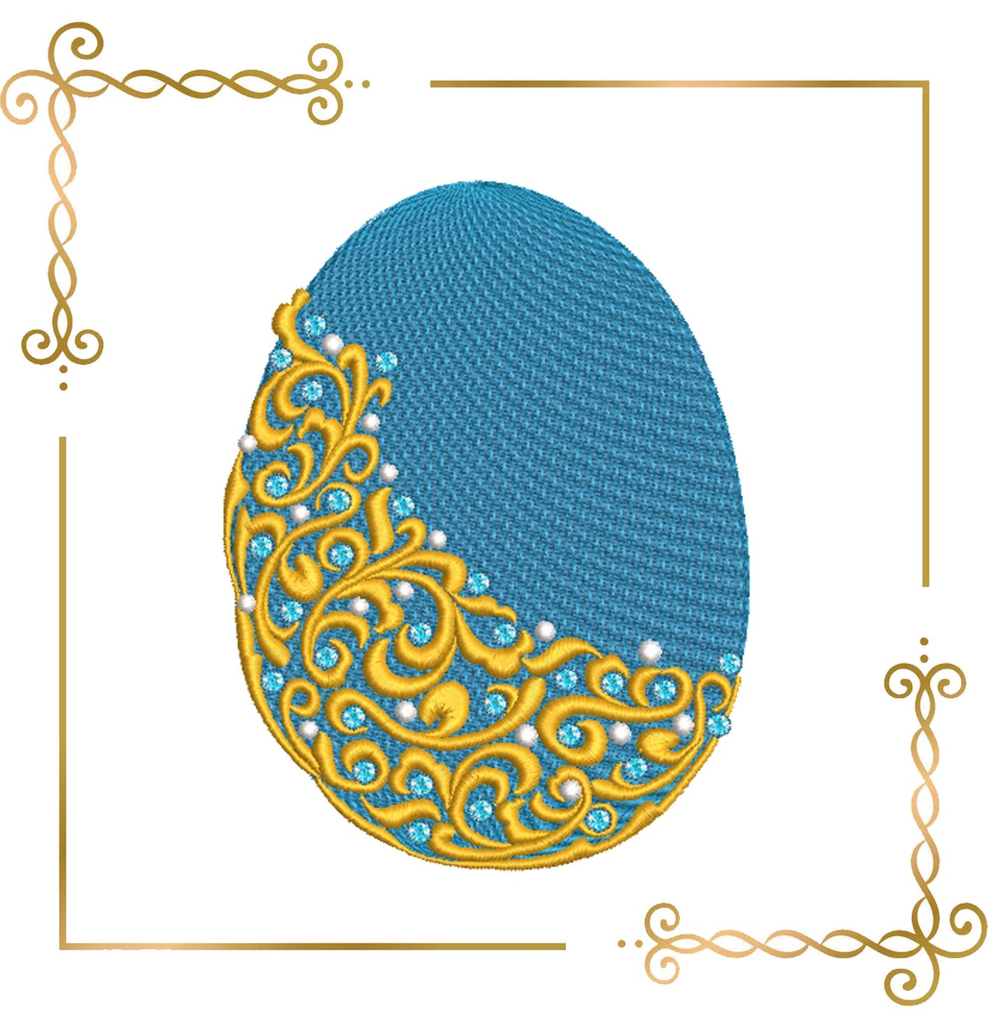 Easter Egg  Fabergé egg holiday digital machine embroidery design