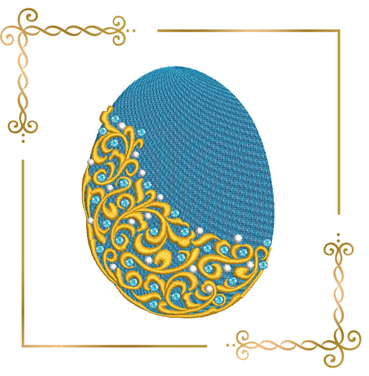 Easter Egg  Fabergé egg holiday digital machine embroidery design