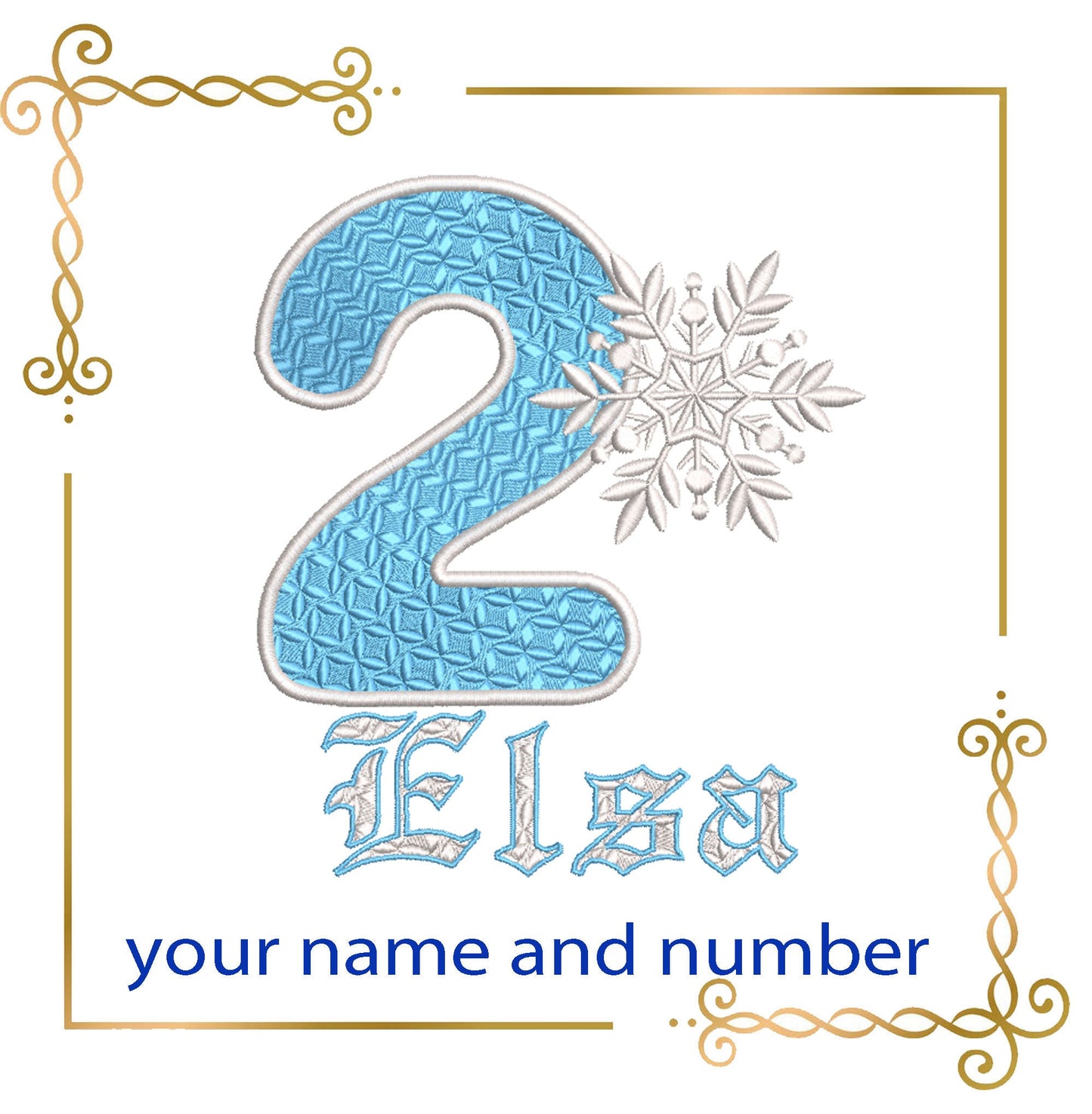 Letter Number, frozen, birthday,  2 Sizes, your name and number, Digital Embroidery Design File to the direct download