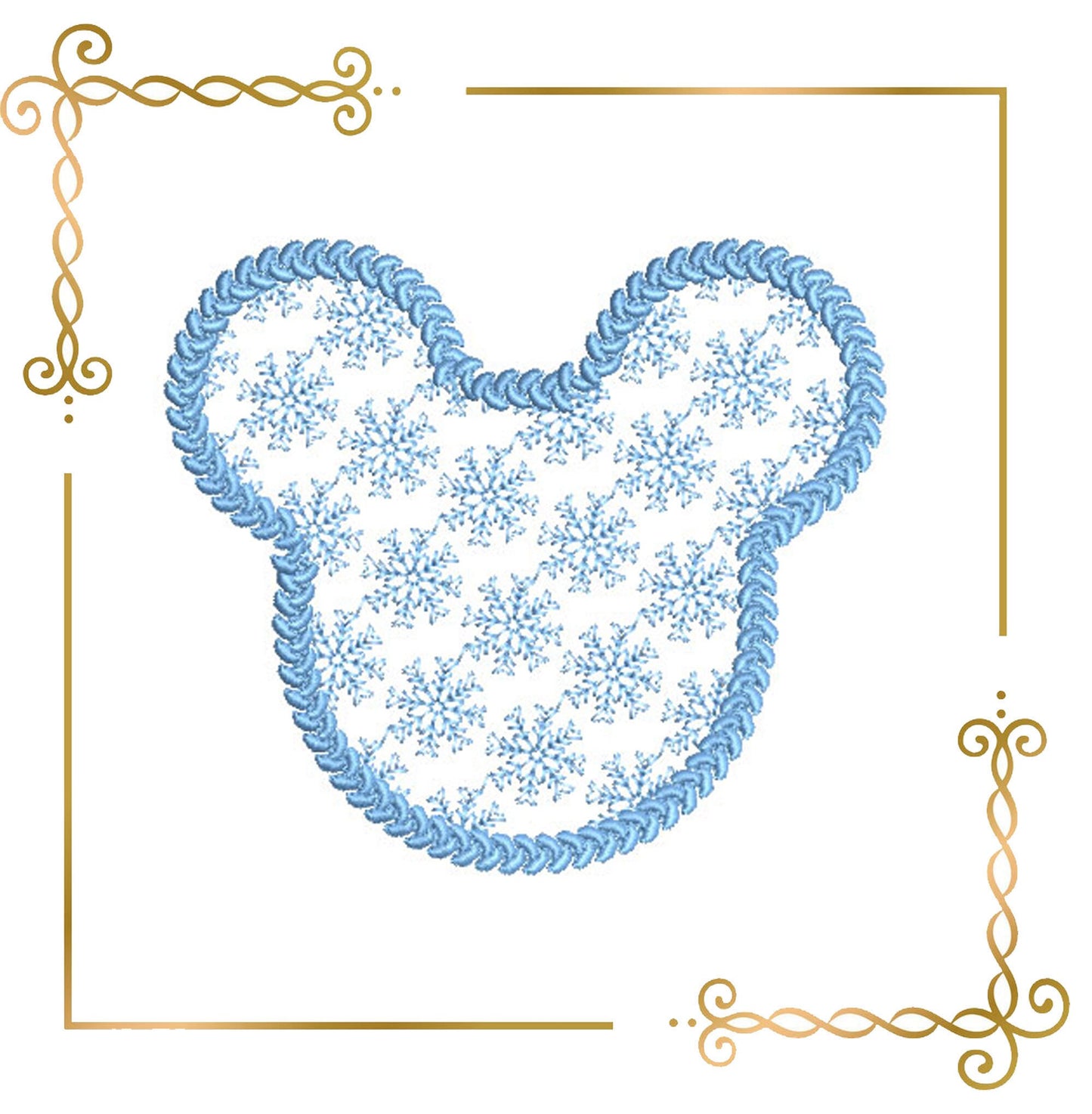 Souris, tête, mickey, flocons de neige, broderie minnie zum direkten Télécharger.