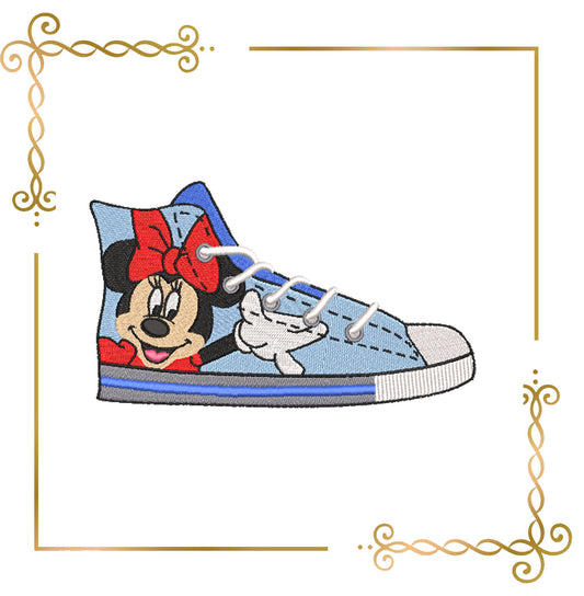 Mouse Fashionista Fantasy Dressed Parody Embroidery Design to 