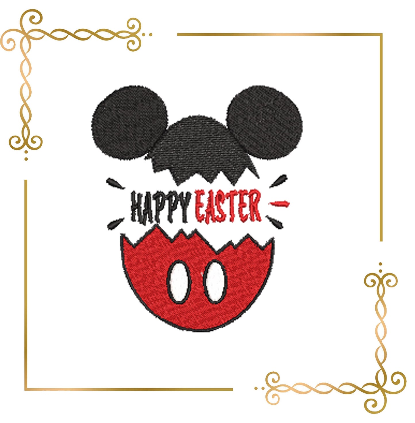 Easter Minnie Mouse Eggs  Mickey Mouse  machine embroidery design