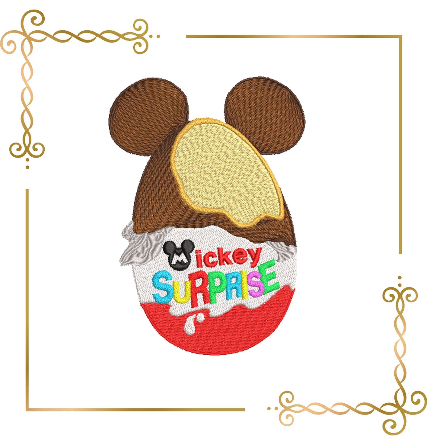 Easter Mickey Mouse Egg Surprise machine embroidery design