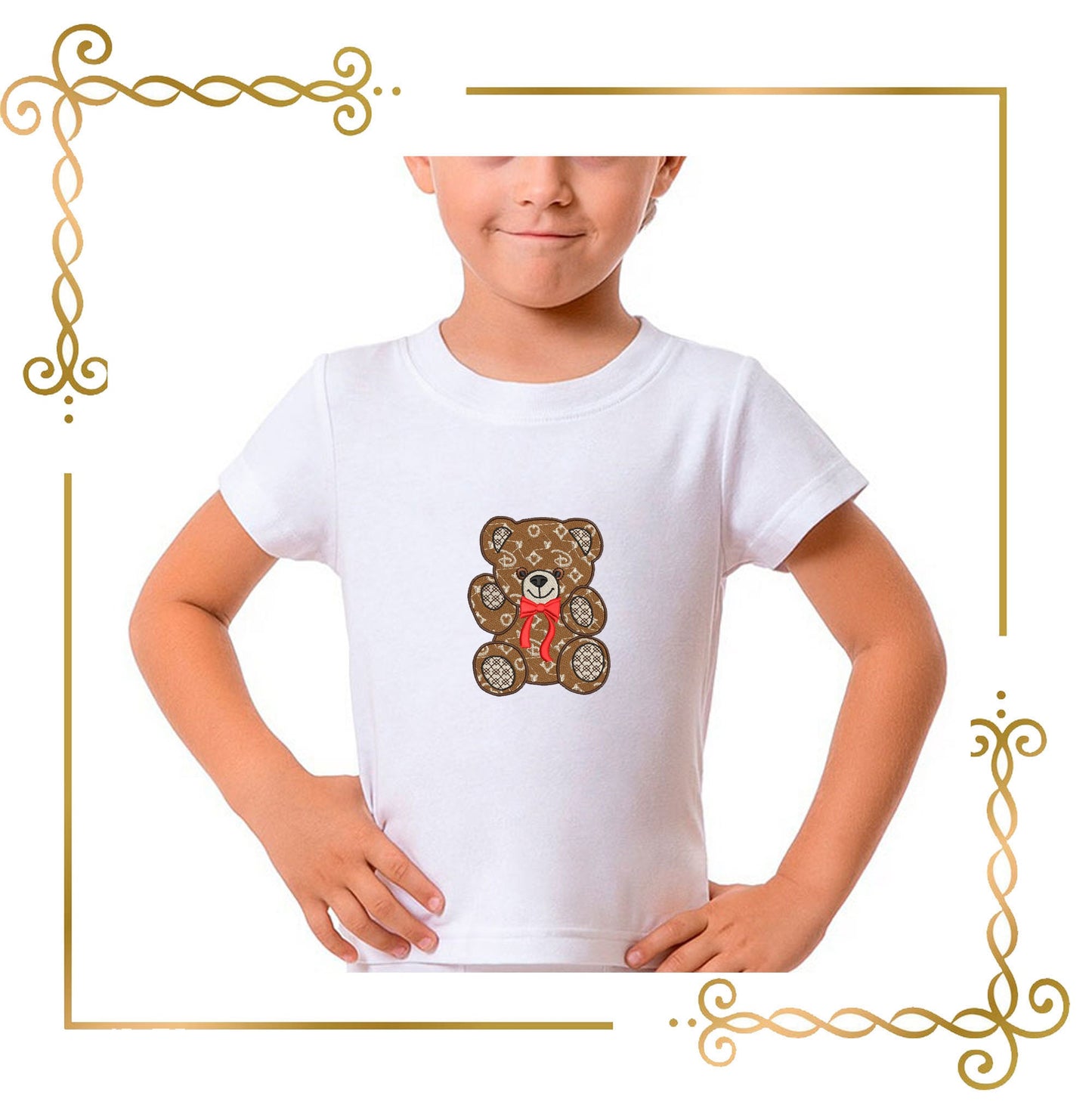 Teddy Bear Super Fashion cub, personnage de dessin animé, 2 variantes de motif de broderie à télécharger directement.