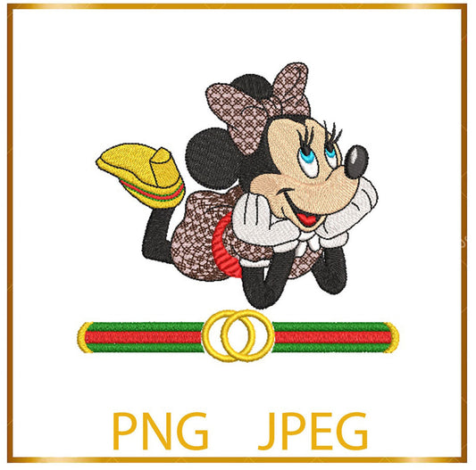 PNG- oder JPG-Dateien zum Ausdrucken, Maus, Minnie, Zeichentrickfigur, zum direkten Download.