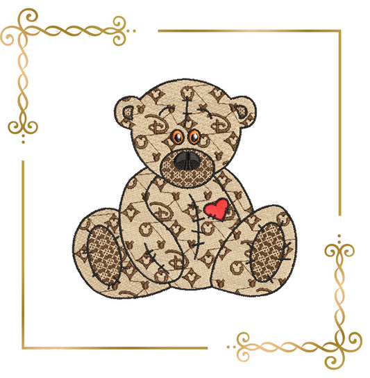 Teddybär Super Fashion, 3 Varianten, 2 Größen, Stickmuster zum direkten Download.