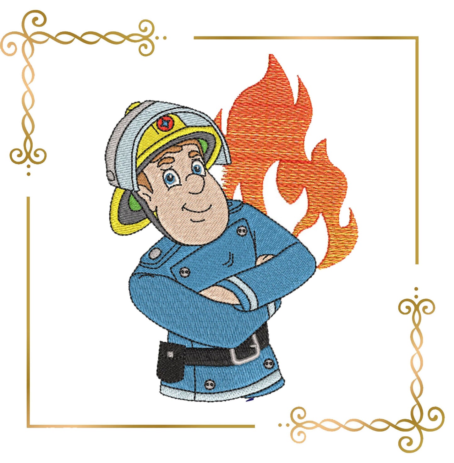 Cartoon Characters Fireman SAM SET  3 variants   Digital Embroidery Design File to the direct download. gift for child