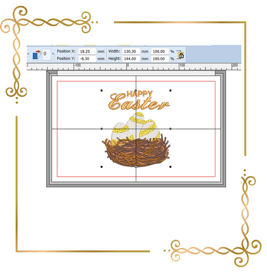 Free design Easter eggs in the nest machine embroidery design