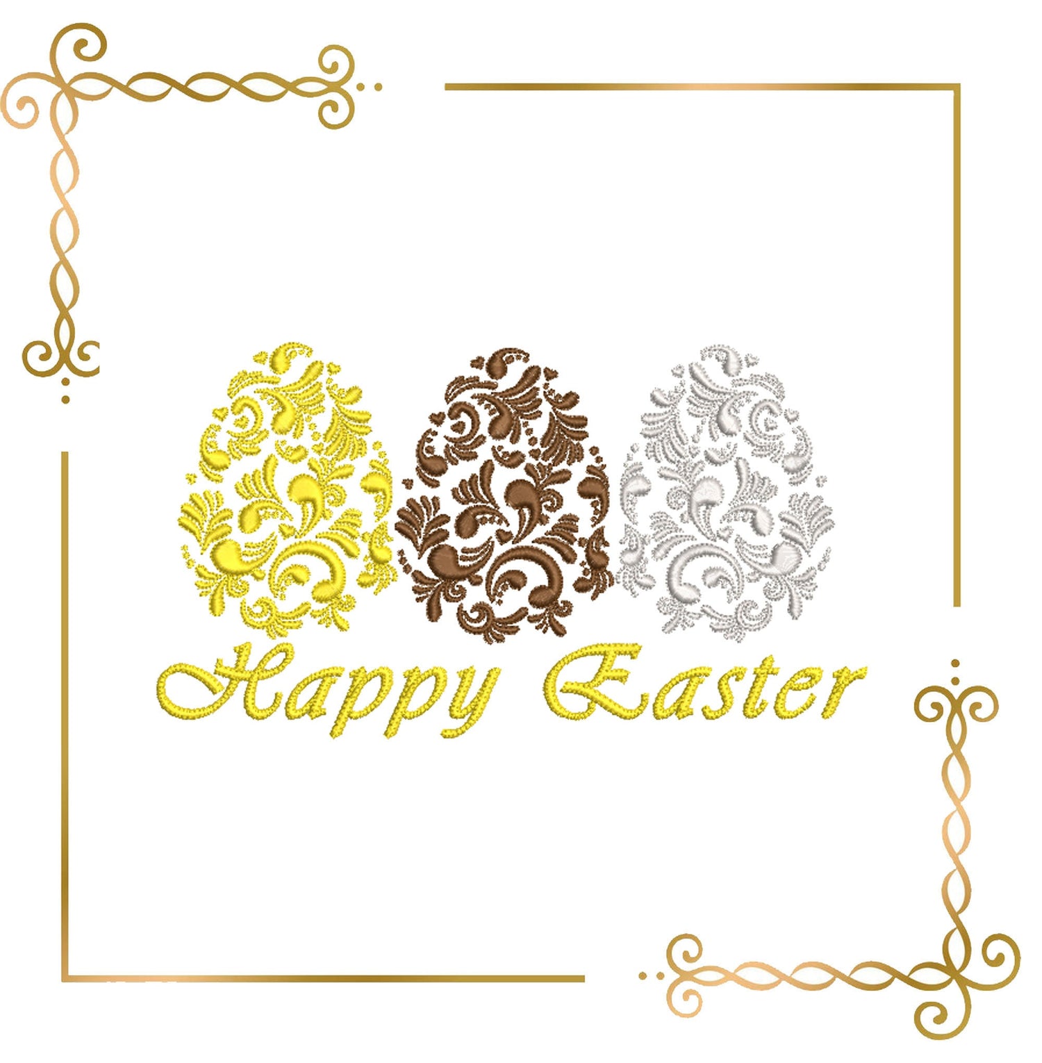 Easter Egg  Fabergé egg holiday digital machine embroidery design