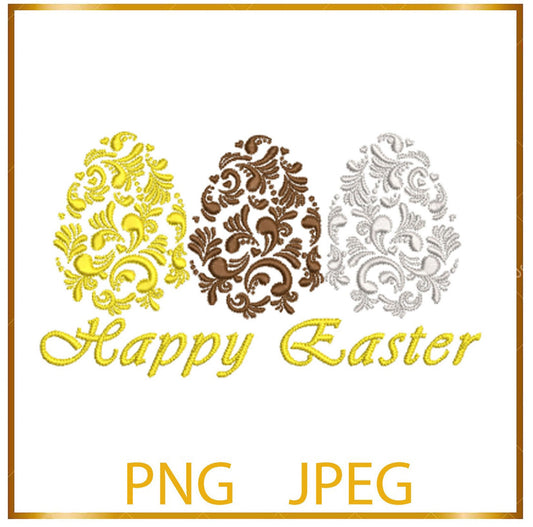 PNG- oder JPG-Dateien zum Ausdrucken, Eier, Frohe Ostern, zum direkten Download.