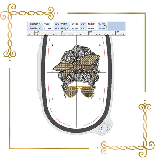 Mother's day, Mom Life  Hair,   2 Sizes, Embroidery design to the direct download.