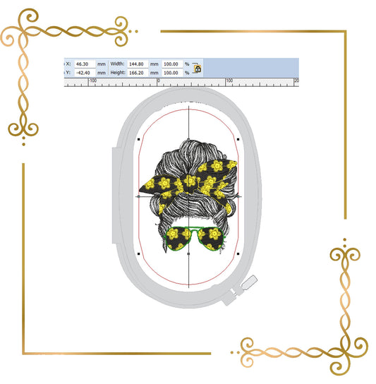 Muttertag, Mamaleben Haare, Pusteblumen, Stickmuster zum direkten Download.
