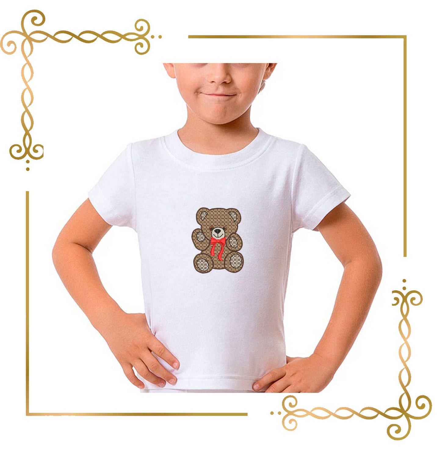 Teddy Bear Super Fashion cub, personnage de dessin animé, 2 variantes de motif de broderie à télécharger directement.