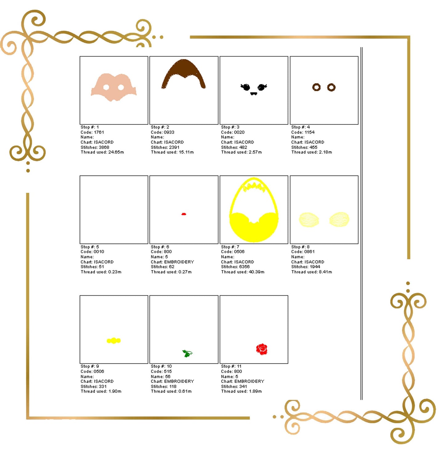 Stickmuster Ostern, Prinzessin, Belle, Ostern, Ei zum direkten Download