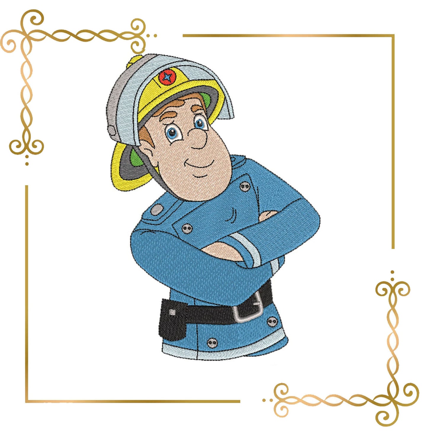 Cartoon Characters Fireman SAM SET  3 variants   Digital Embroidery Design File to the direct download. gift for child