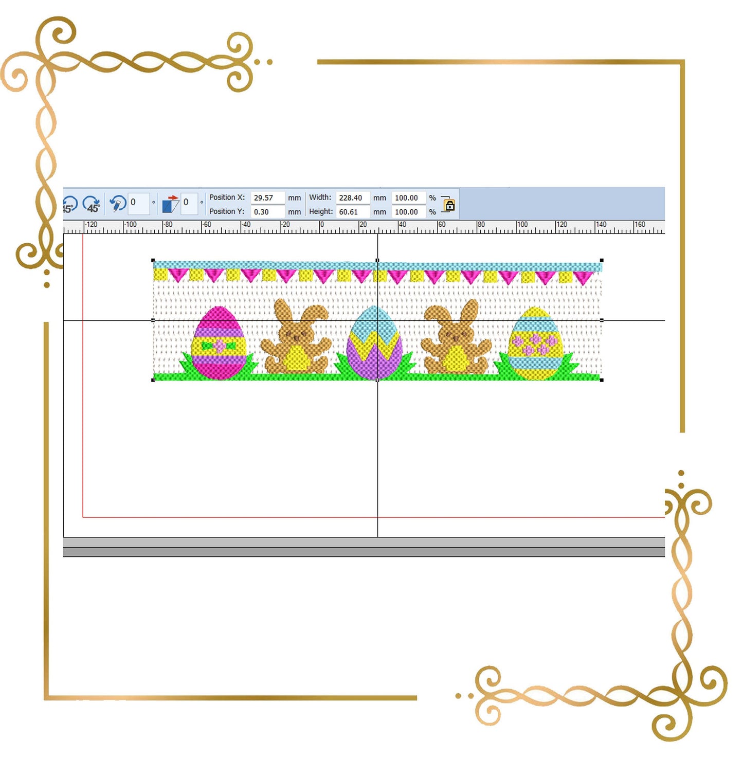 Smocking Easter Digital Embroidery Machine Design to the direct download