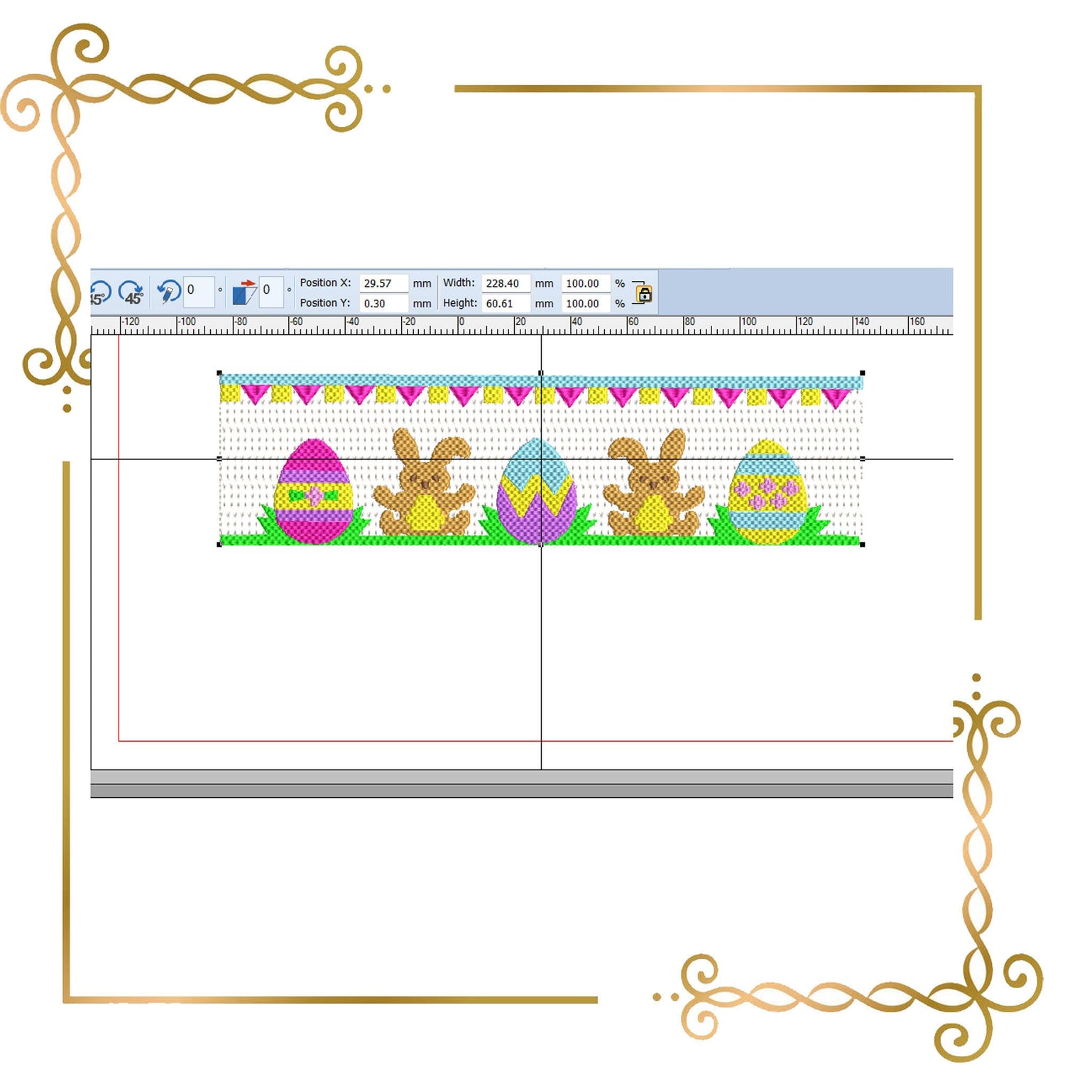 Smocking Easter Digital Embroidery Machine Design to the direct download