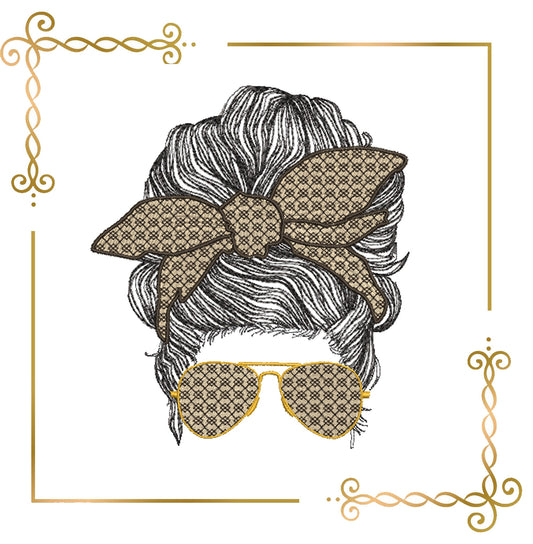 Mother's day, Mom Life  Hair,   2 Sizes, Embroidery design to the direct download.