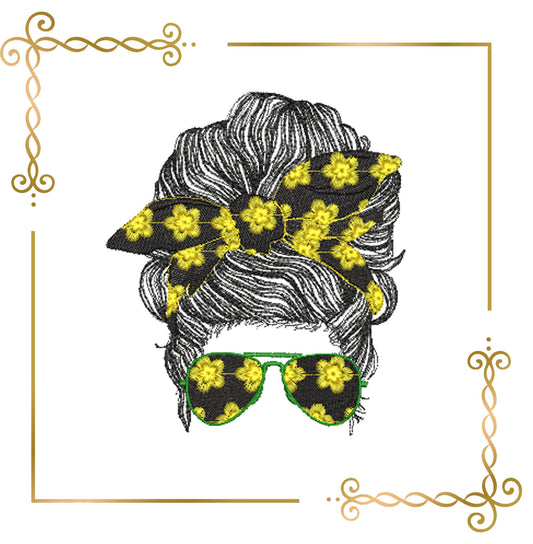 Muttertag, Mamaleben Haare, Pusteblumen, Stickmuster zum direkten Download.