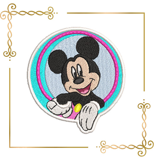 Mouse Fantasy, patch, Parody, Mickey and Minnie embroidery design