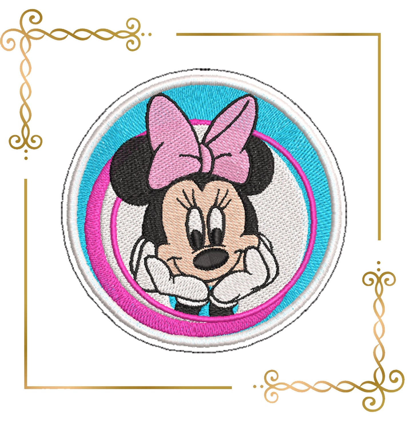 Mouse Fantasy, patch, Parody, Mickey and Minnie embroidery design