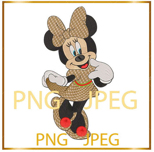 PNG oder JPG Dateien zum Ausdrucken, Minnie Dancing, Mädchen, Zeichentrickfigur, zum direkten Download.