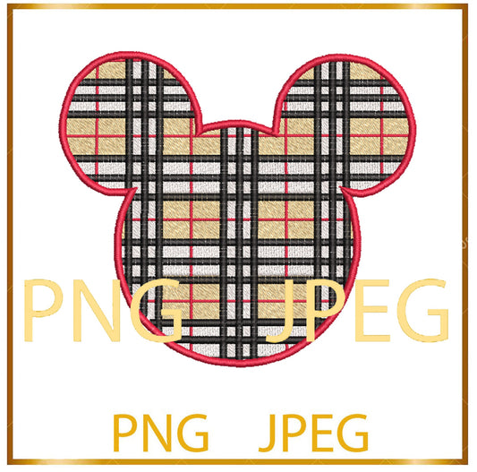 PNG- oder JPG-Dateien zum Ausdrucken, Mauskopf-Parodie, Maus, Karo, Zeichentrickfigur, Micky zum direkten Download.