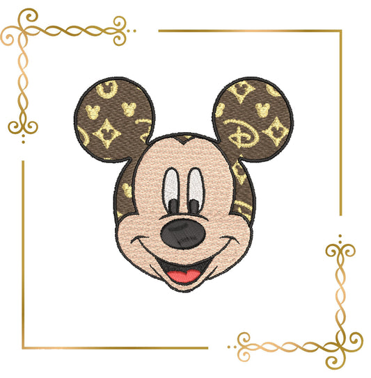 Mouse, Fantasy,  Head,  2 sizes parody embroidery design to the direct download.