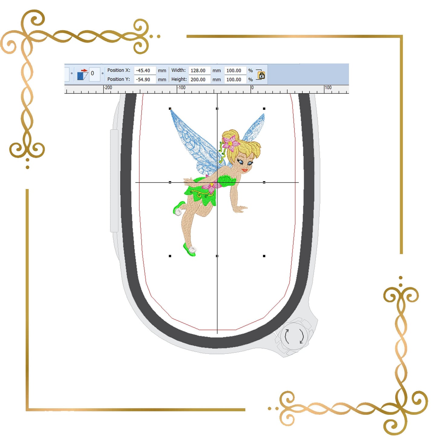 Princess Fabulous Fairy Tinker Bell  fairy, fabulous fairy, Embroidery  machine design  to the direct download