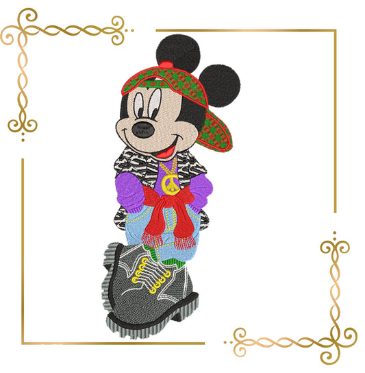 Souris, Fantaisie, parodie, Mickey, motif de broderie à télécharger directement.