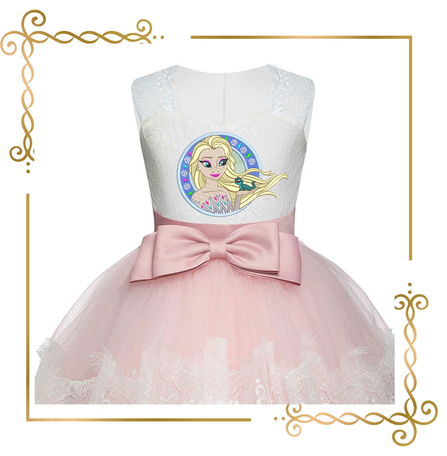 Princess Elsa, Winter, Frozen, Disney character,  magic, fairy tale, Embroidery  machine design  to the direct download