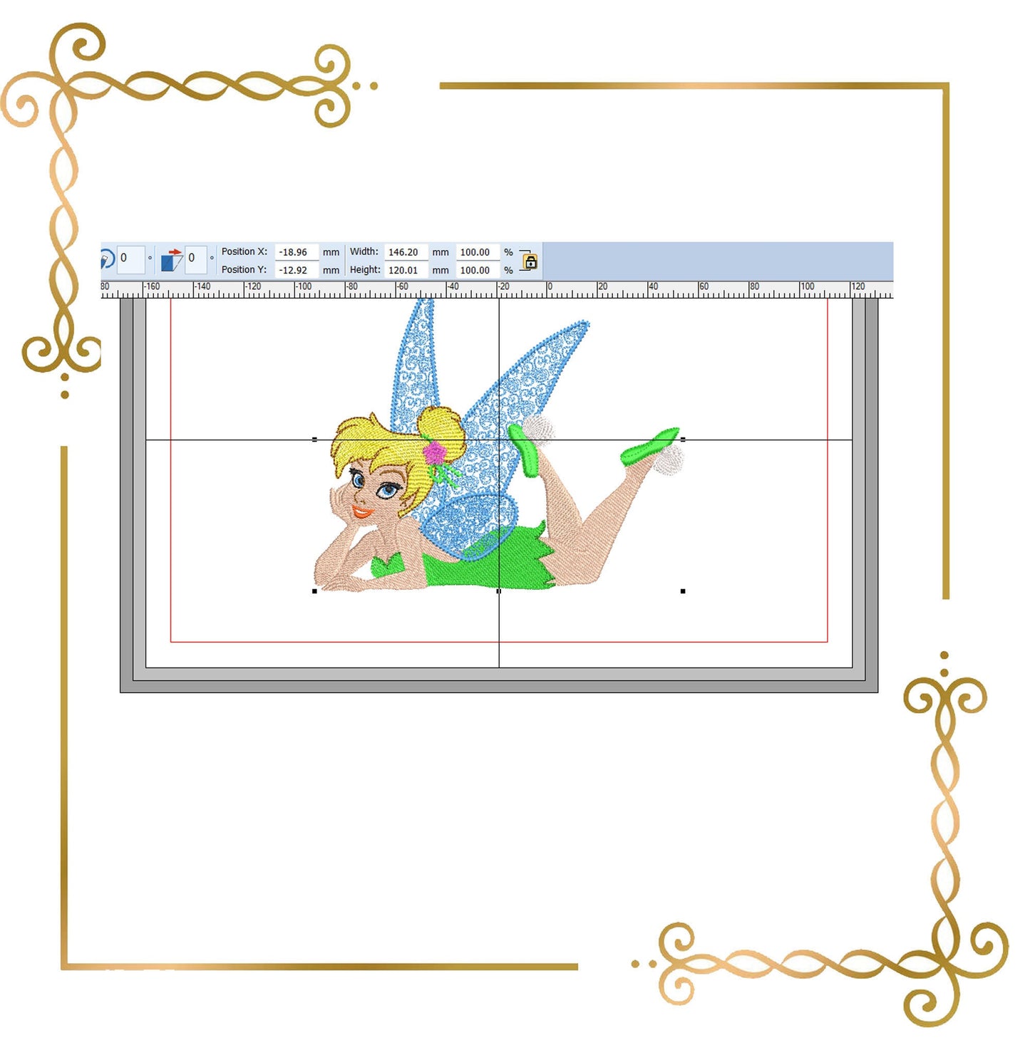 Princess Fabulous Fairy Tinker Bell  fairy, fabulous fairy, Disney character, Embroidery  machine design  to the direct download.