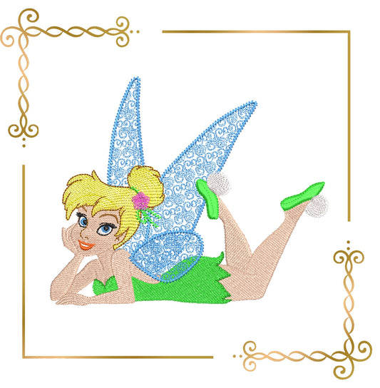Princess Fabulous Fairy Tinker Bell, fabulous fairy, Disney character, Embroidery machine design
